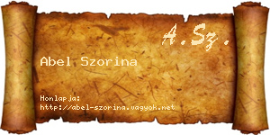 Abel Szorina névjegykártya